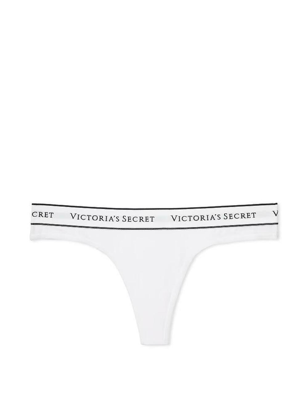 Трусики стрінги Logo Cotton Розмір S White