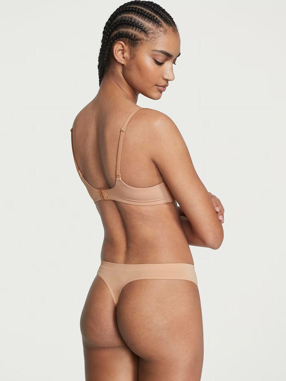 Трусики стрінги Seamless гладкі Розмір S Praline 65H8