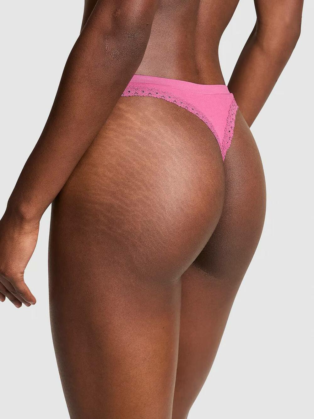 Seamless High-Leg Стрінги Розмір L Midnight Mauve (3WTN)
