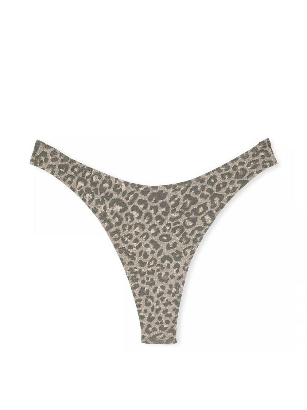 Stretch Cotton стрінги Розмір M Dove Grey Leopard