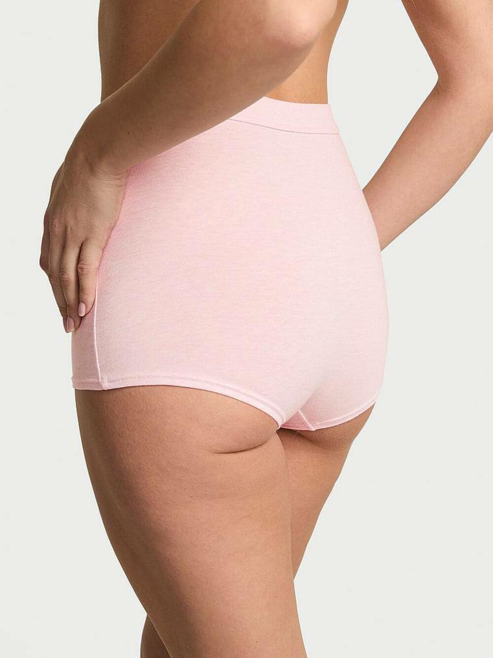 Високі Boyshort Logo VS Розмір XS Hardware Patch | Heather Pink Petal