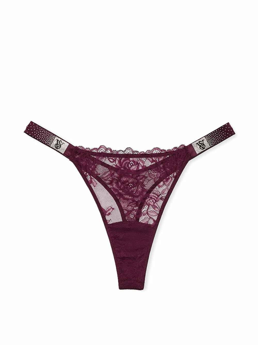 Трусики стрінги Shine Stripe Розмір S Lace Shine Strap | Kir 28P7