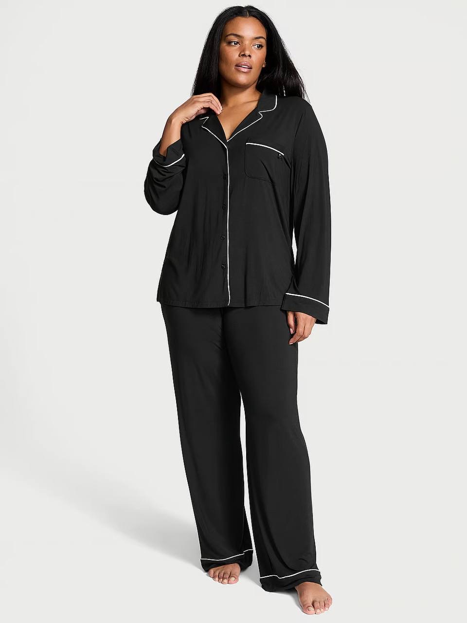 Модалова піжамка зі штанцями Black 54A2, S regular