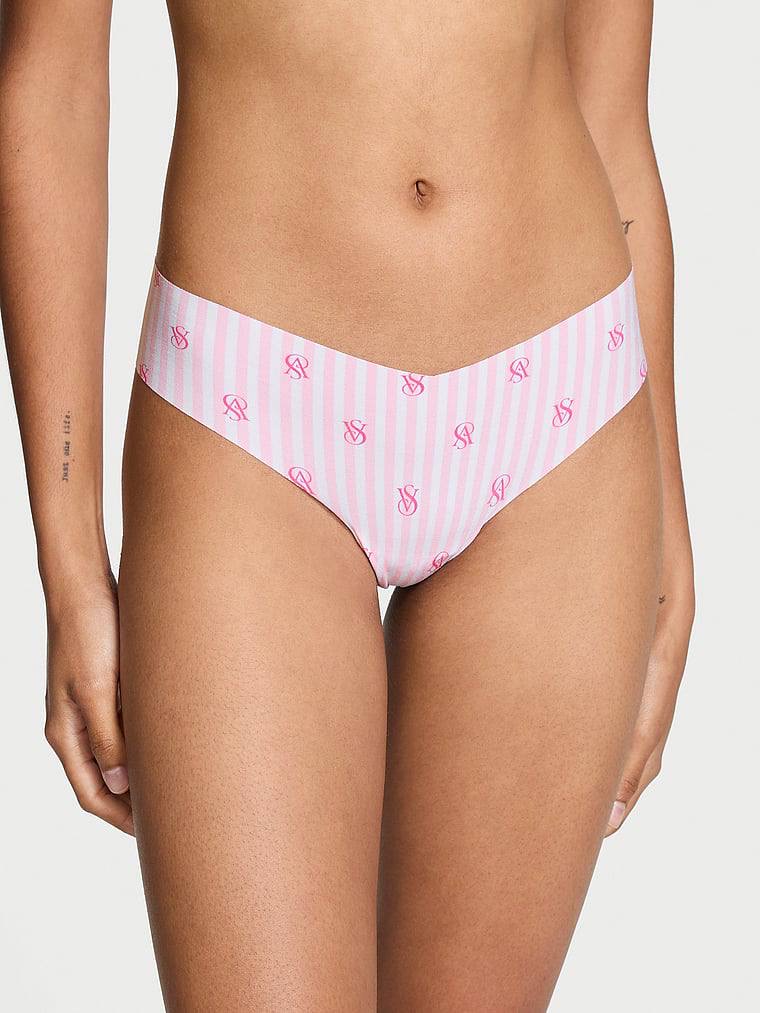 Безшовні VS стрінги розмір L Purest Pink Logo Stripes 69XC