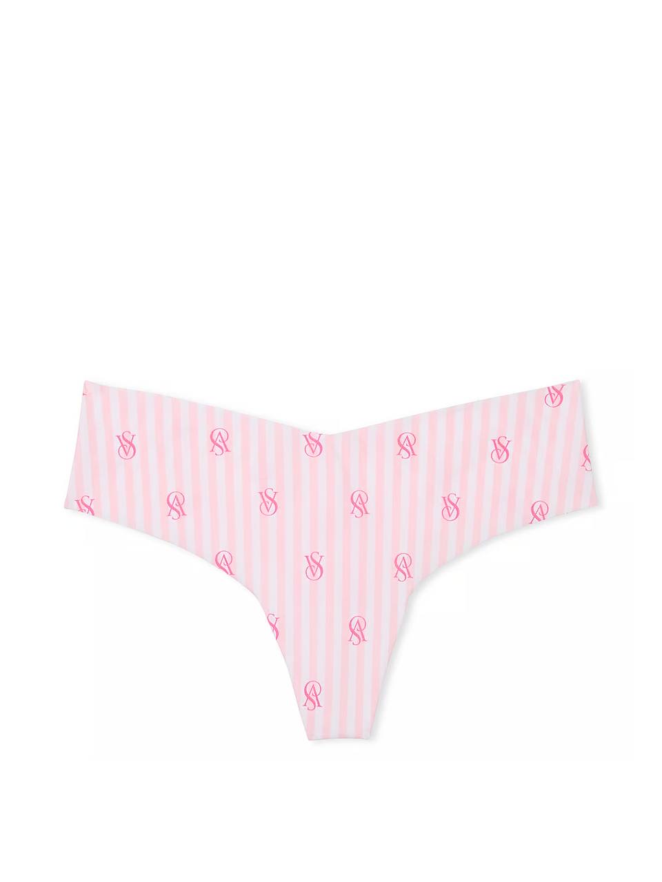 Безшовні VS стрінги розмір L Purest Pink Logo Stripes 69XC