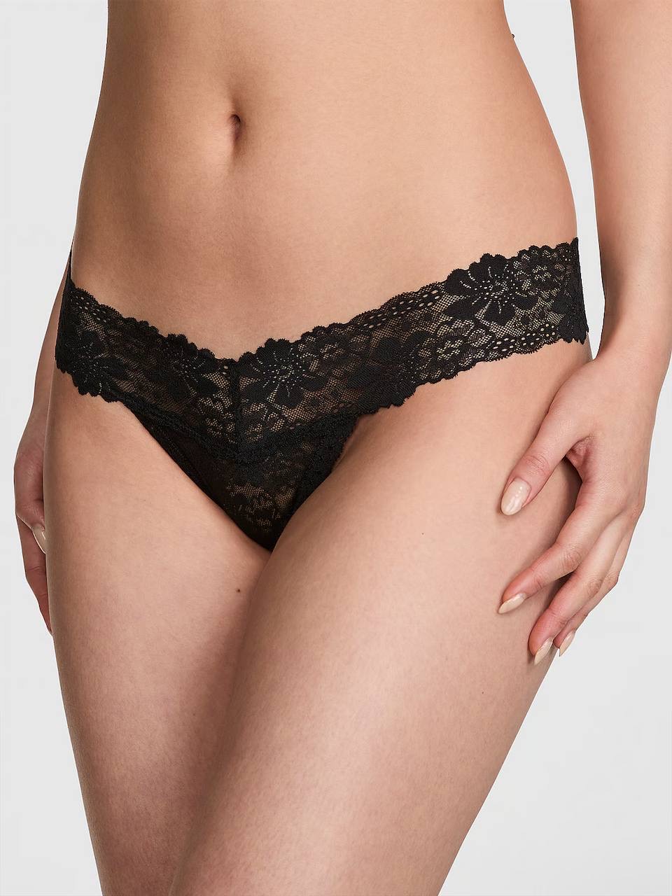 Lace Thong Panty розмір XS Black 54A2