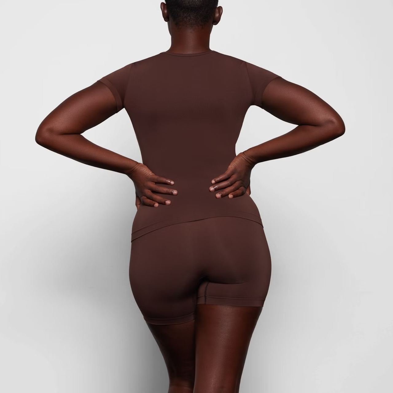 Soft smoothing seamless t-shirt Cocoa, S
