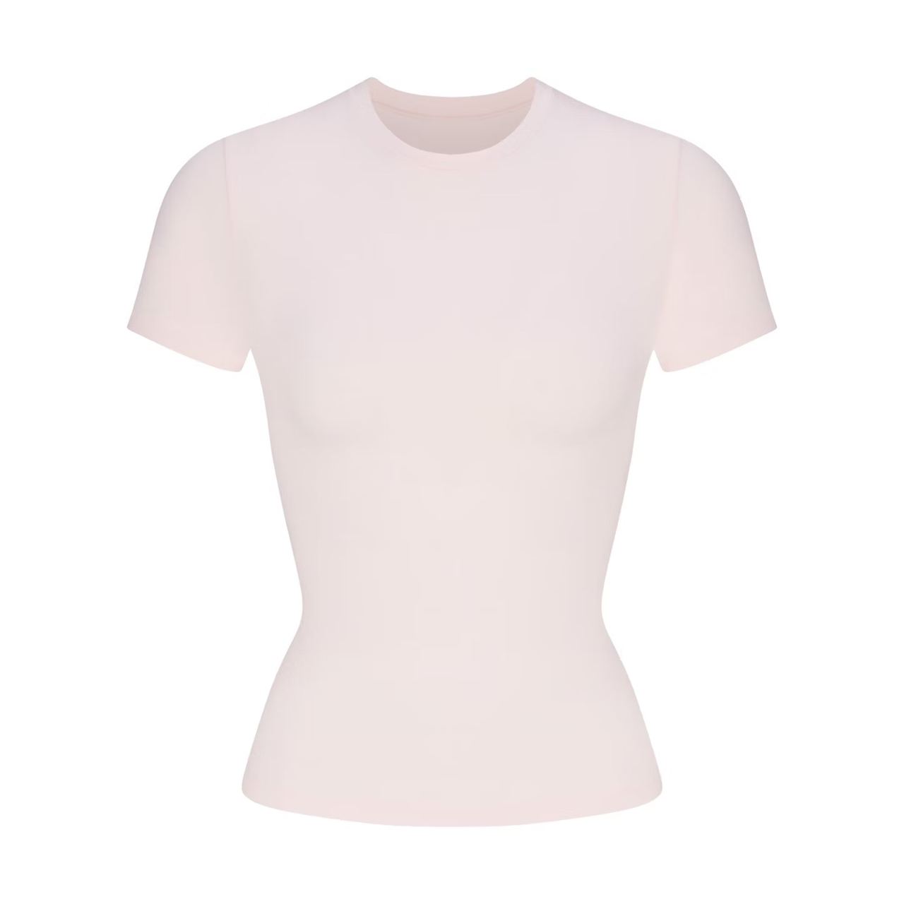 Cotton jersey t-shirt Barely pink, M