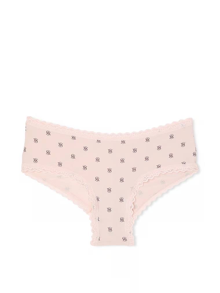 Cotton Lace-Waist Cheeky Panty Розмір S VS Pink Logo Dots 6A2Q