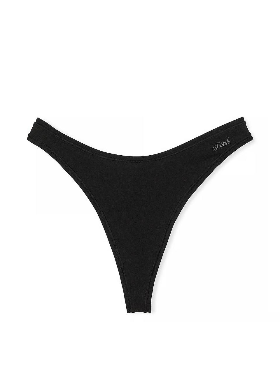 Cotton Thong Panty Розмір L Black