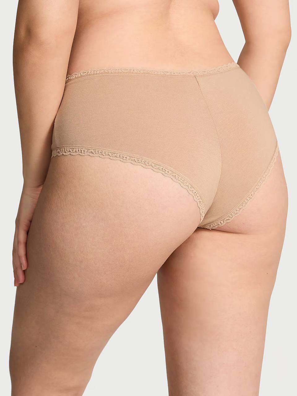 Cotton Lace-Waist Cheeky Panty Розмір S VS Praline 65H8