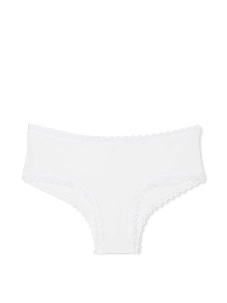 Cotton Lace-Waist Cheeky Panty Розмір S VS White