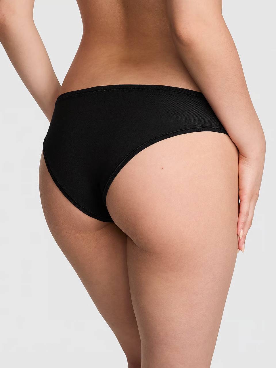 Cotton cheeky panty Розмір L Black