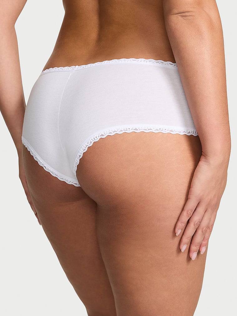 Cotton Lace-Waist Cheeky Panty Розмір S VS White
