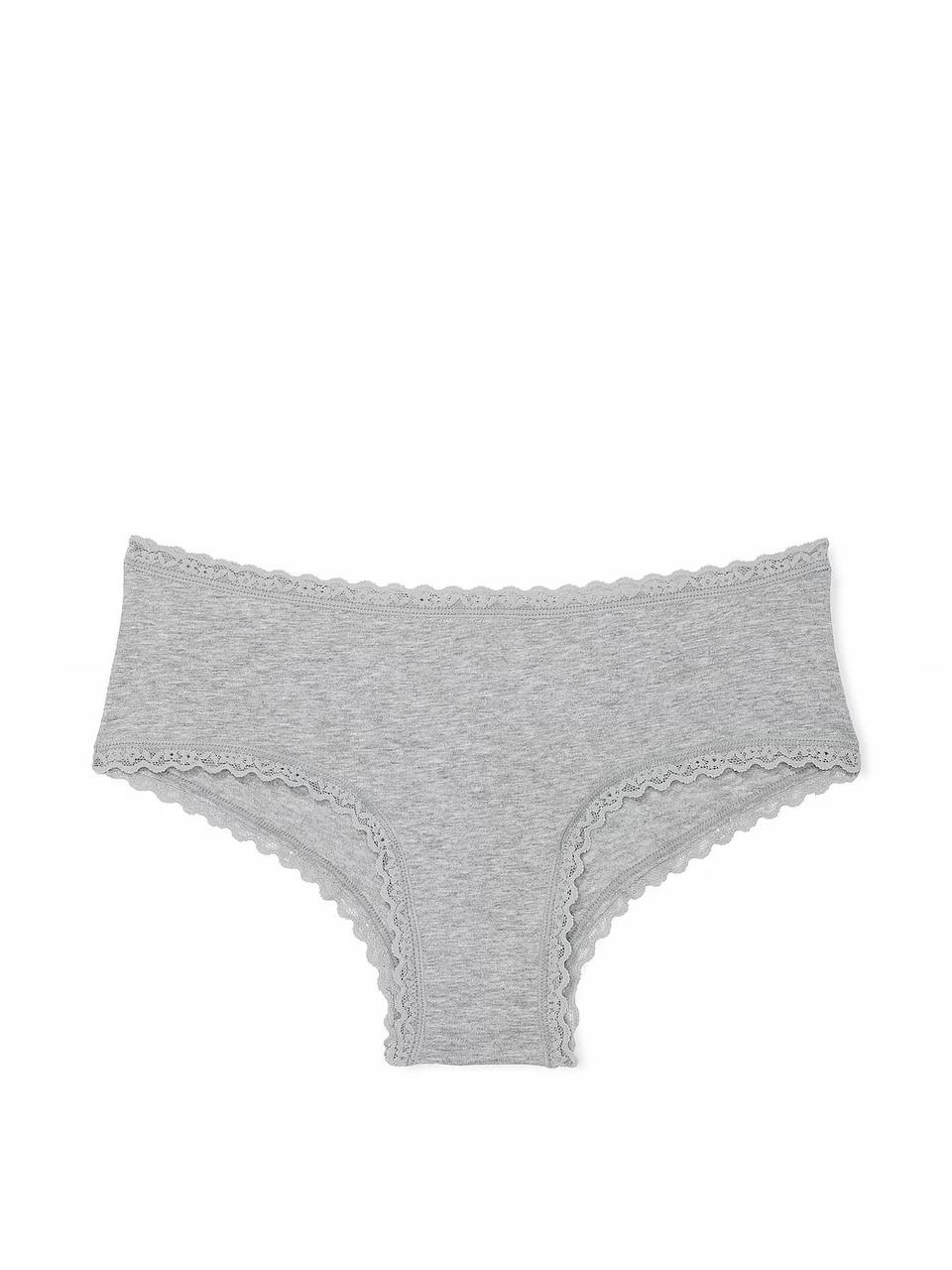 Cotton Lace-Waist Cheeky Panty Розмір S VS Heather Grey 1NG0