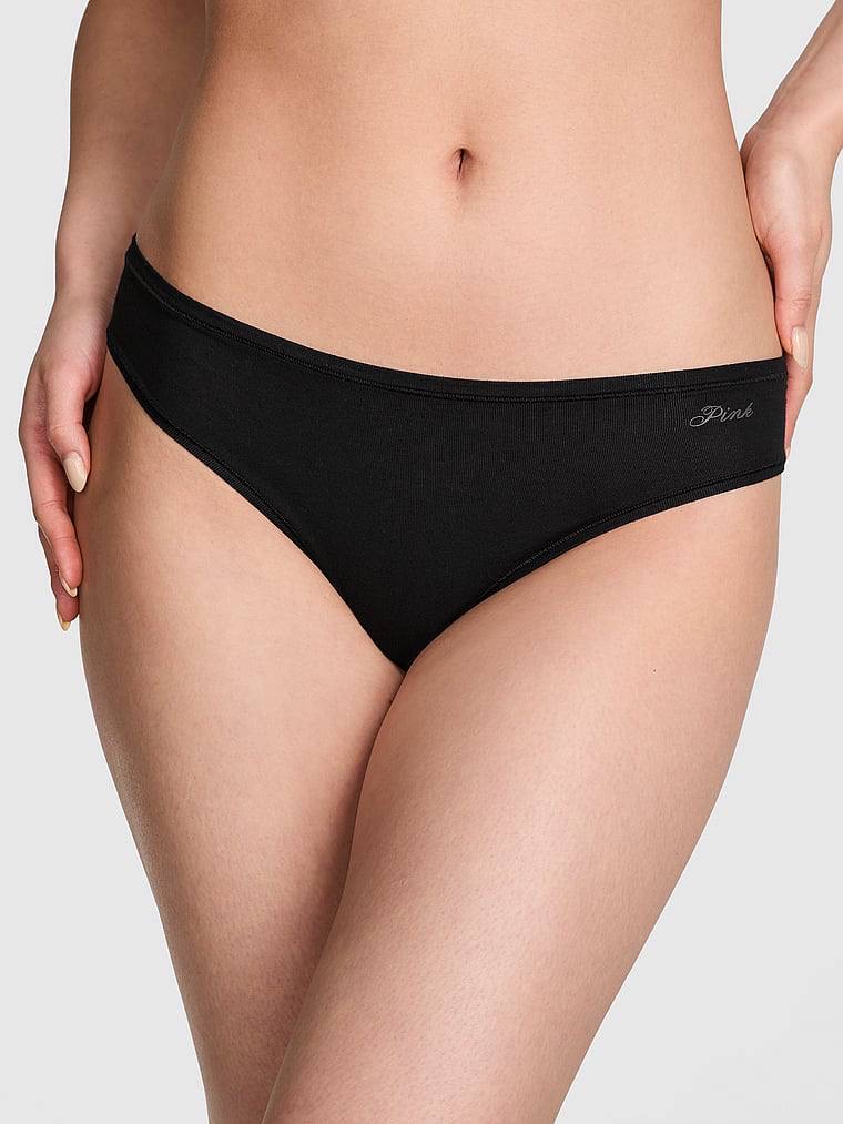 Cotton cheeky panty Розмір L Black