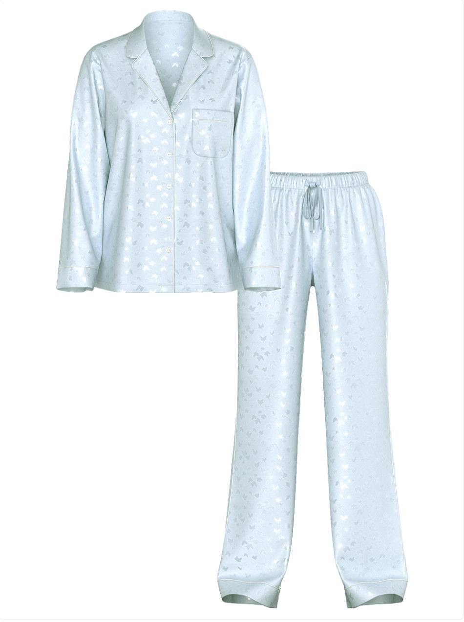 Сатинова піжама зі штанцями Blue (12M7), S regular