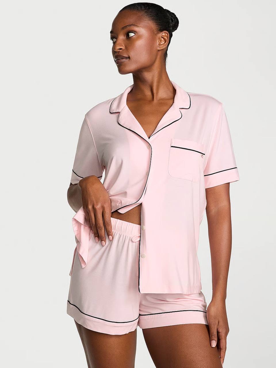 Модалова піжамка з шортами Angel Pink 2HMN, Розмір М