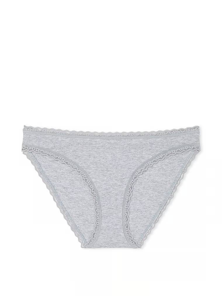 Lace -Trim Bikini Panties Розмір L Heather Grey 1NG0