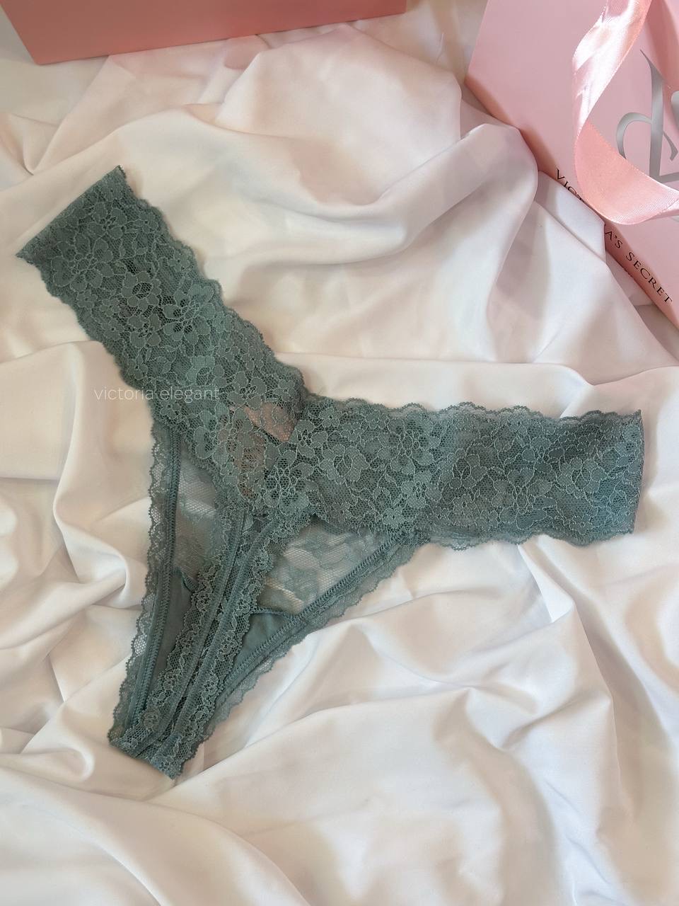 Кружевні трусики стрінги розмір М Seasult Green Saturday
