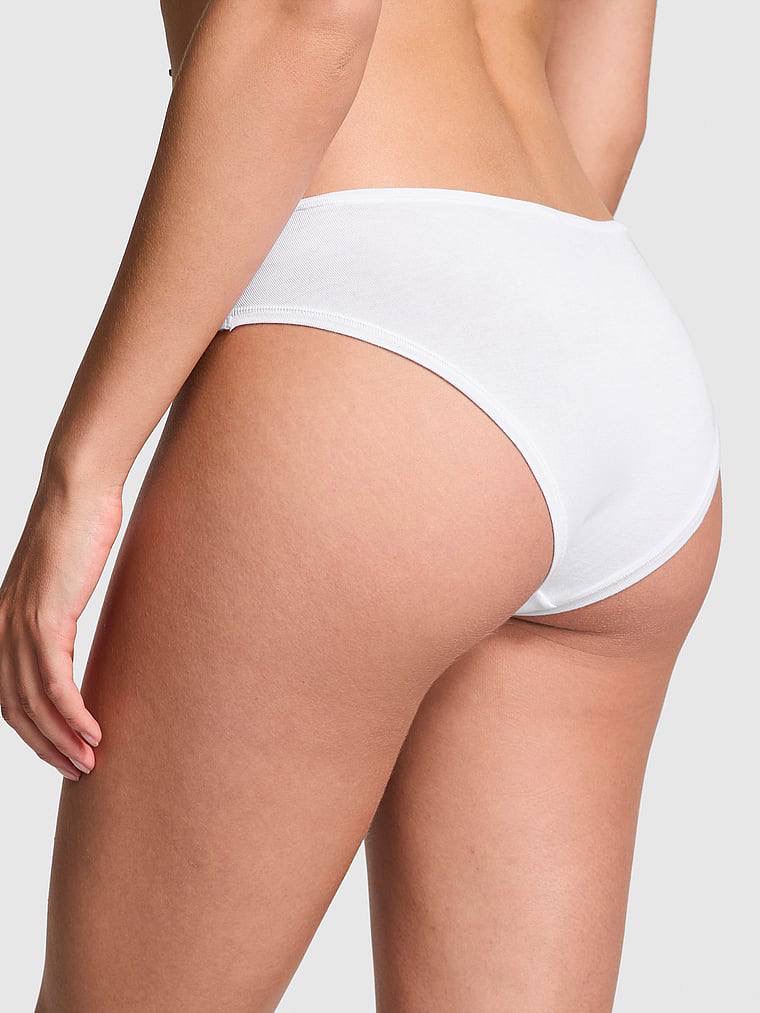 Cotton cheeky panty Розмір L White