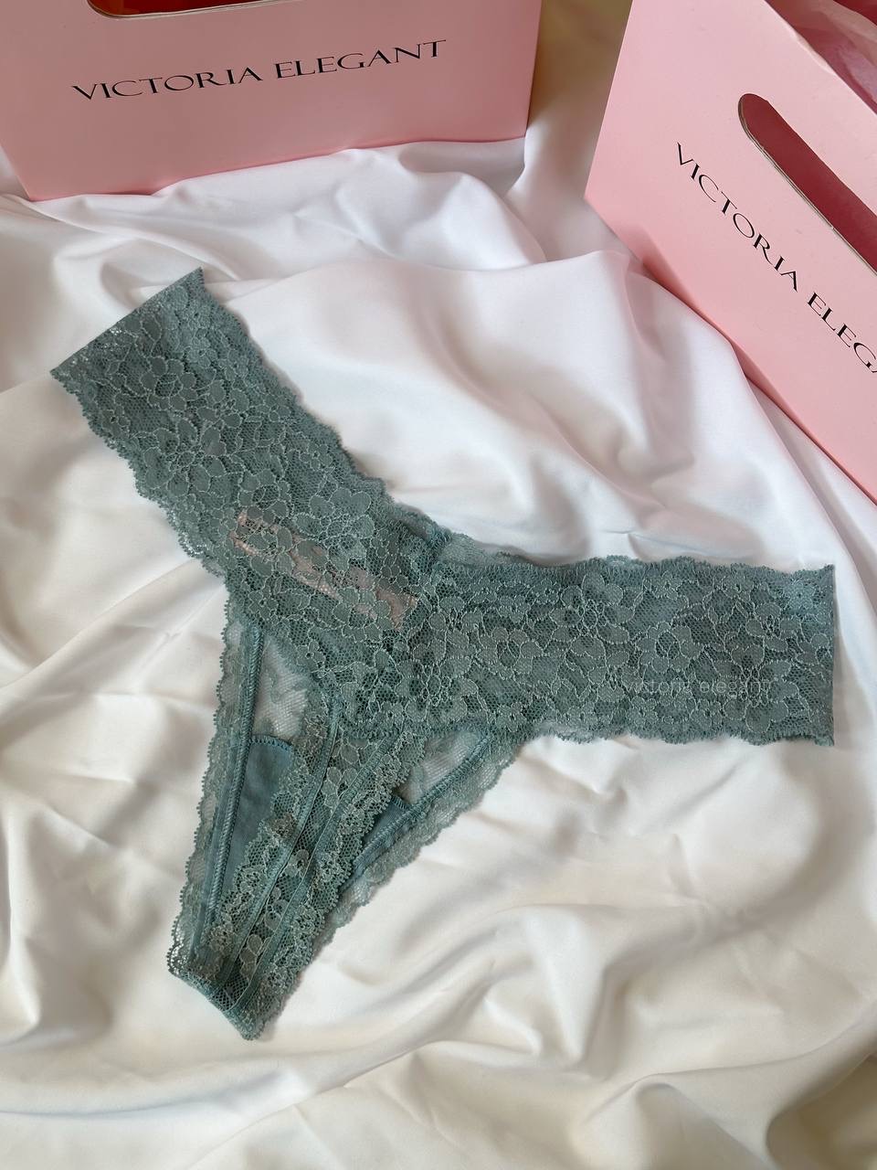 Кружевні трусики стрінги розмір XS MRS Seasalt Green 46K1
