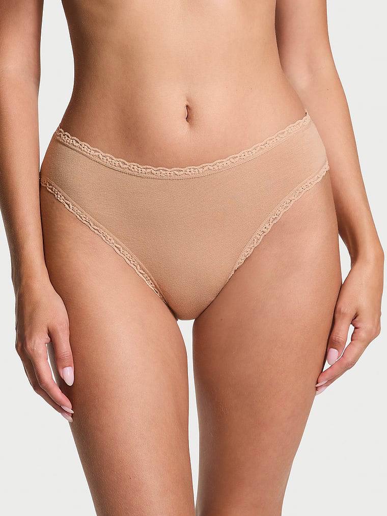 Lace -Trim Bikini Panties Розмір L Praline 65H8