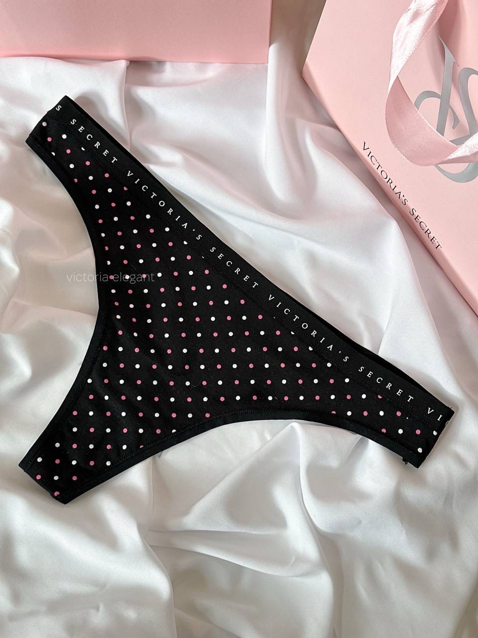 Stretch Cotton стрінги Розмір M Black Dots 5TPA