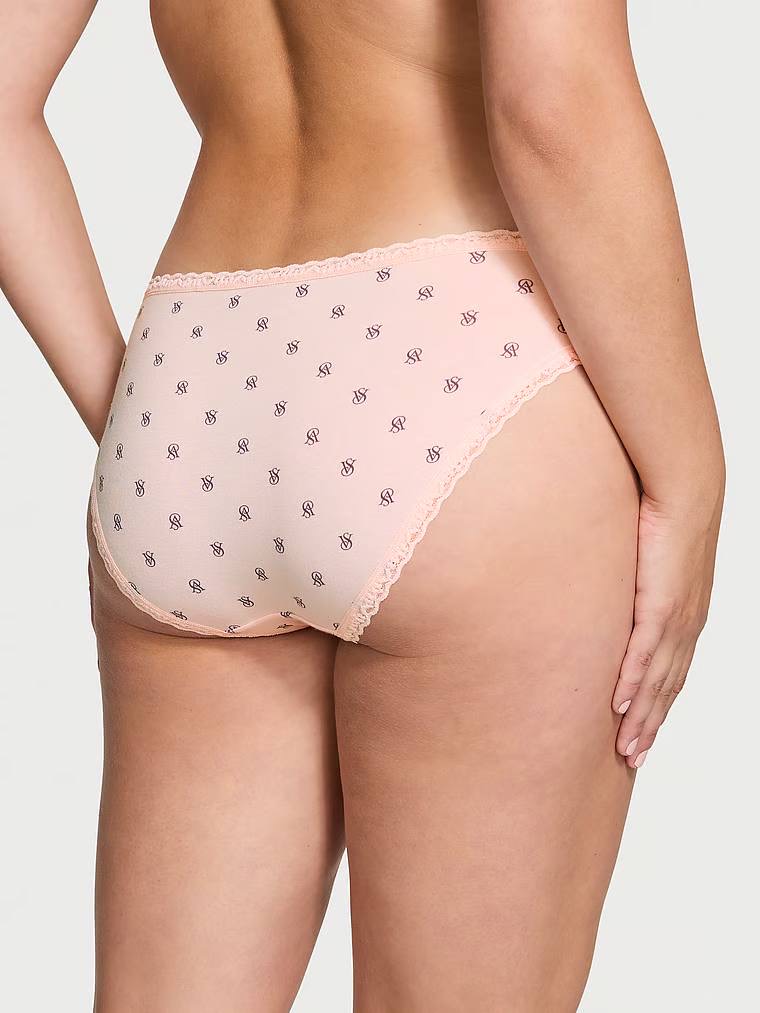 Lace -Trim Bikini Panties Розмір L VS Pink 6A2Q