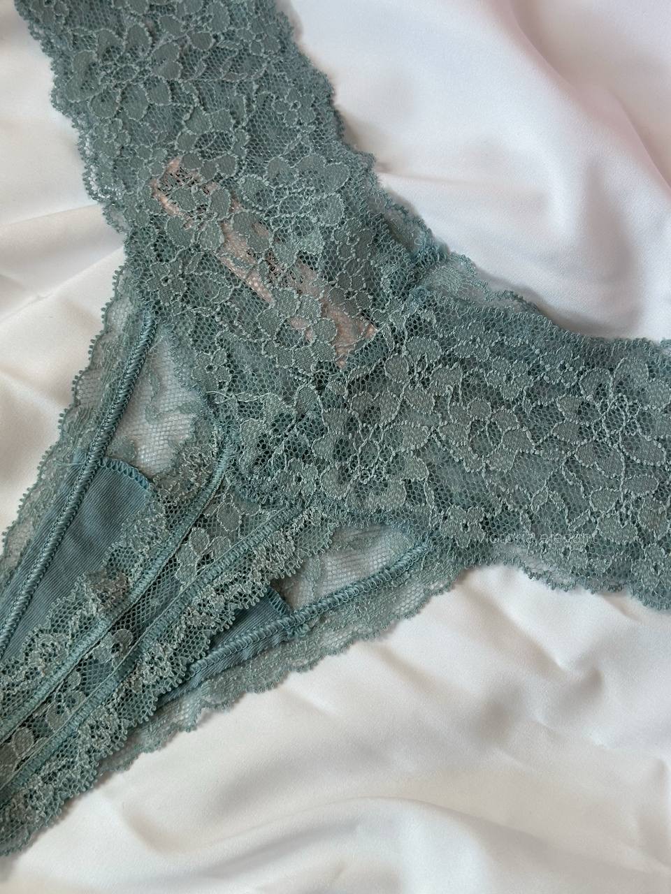 Кружевні трусики стрінги розмір XS MRS Seasalt Green 46K1