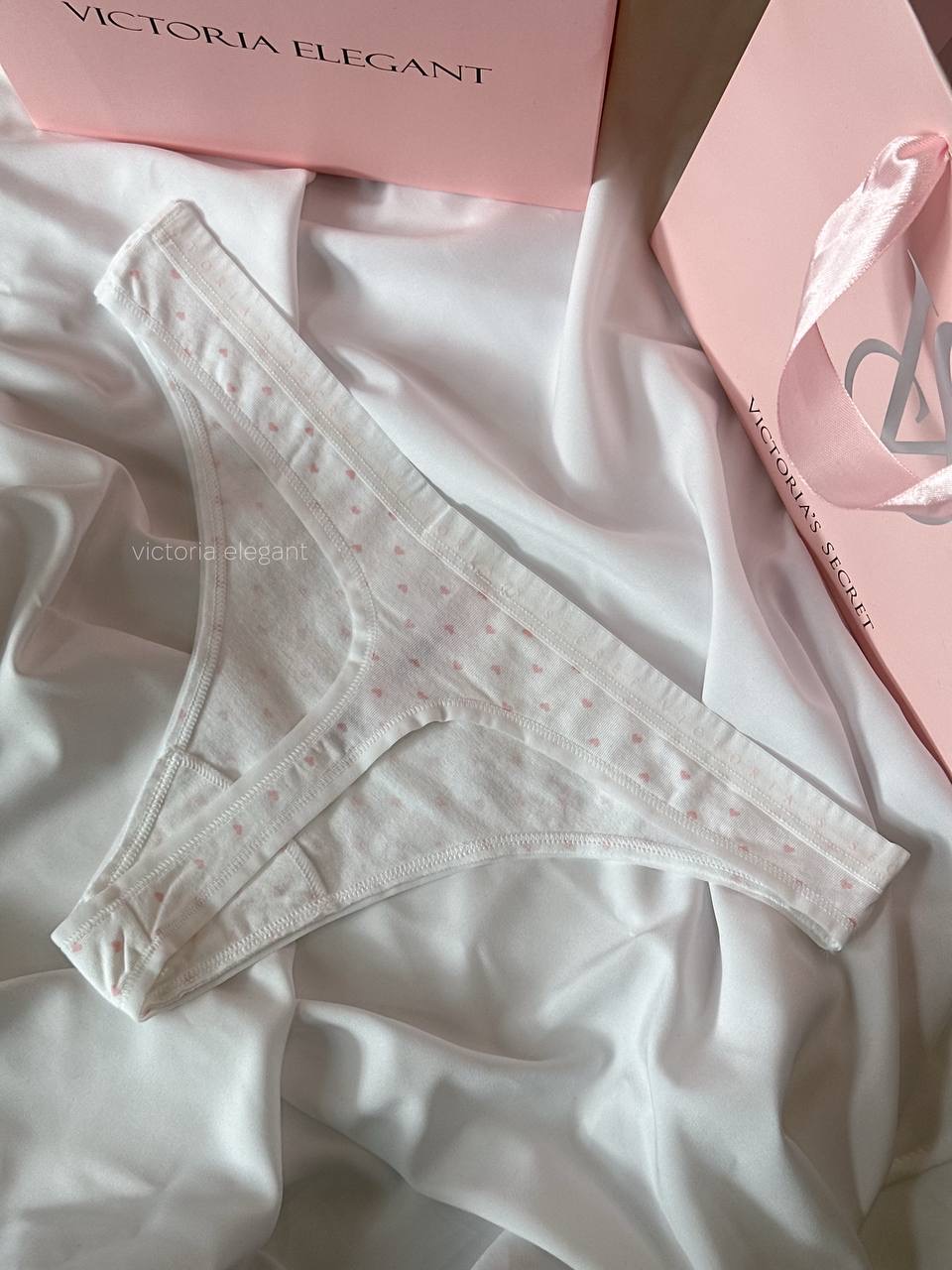 Stretch Cotton Стрінги Розмір S White dots