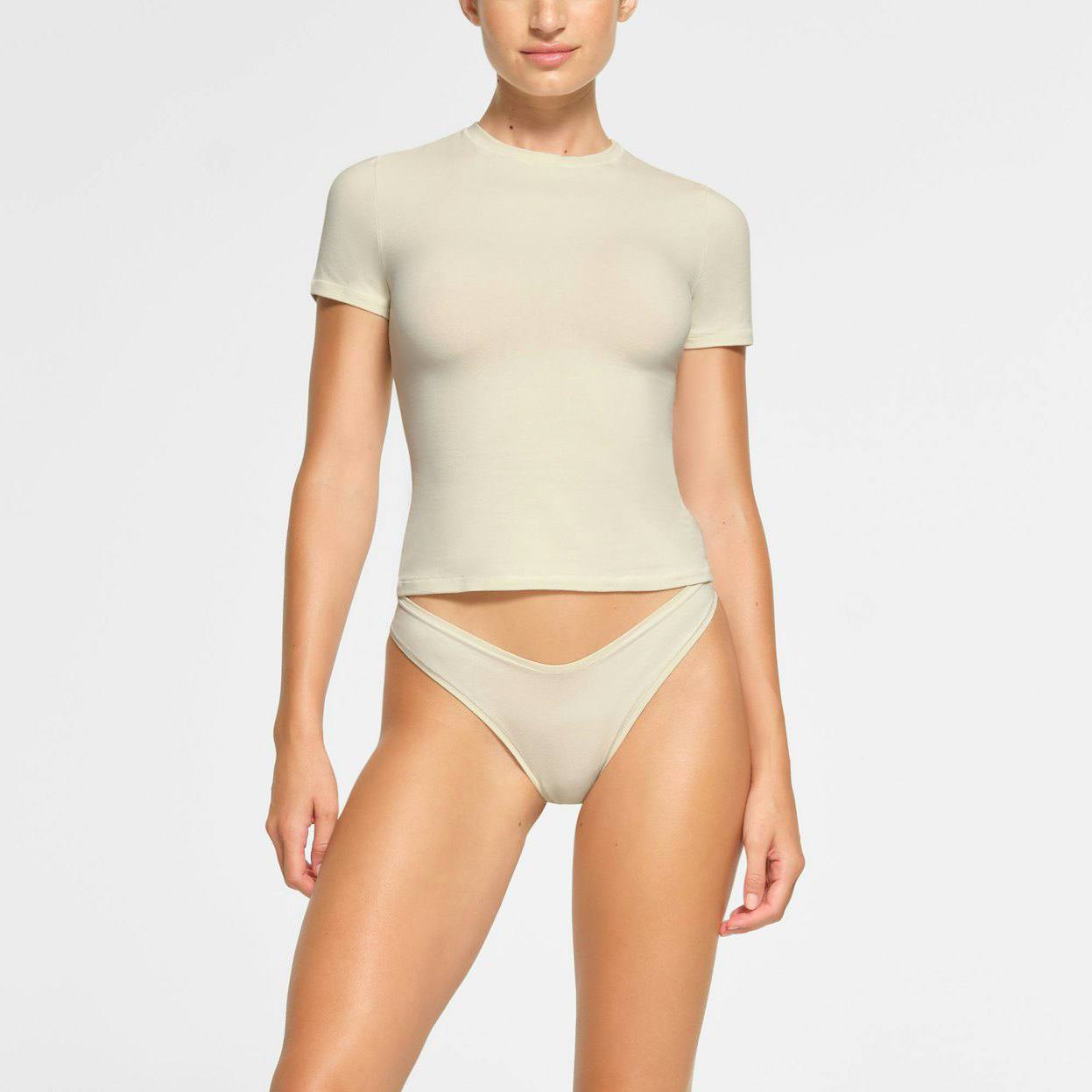Cotton jersey t-shirt Bone, S
