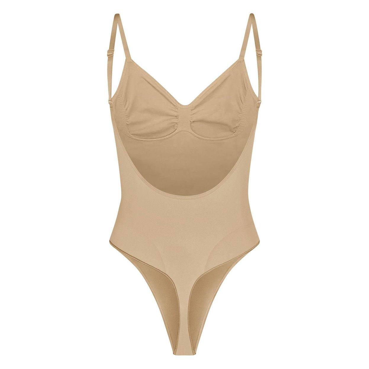 Seamless sculpt low back thong bodysuit Clay, S
