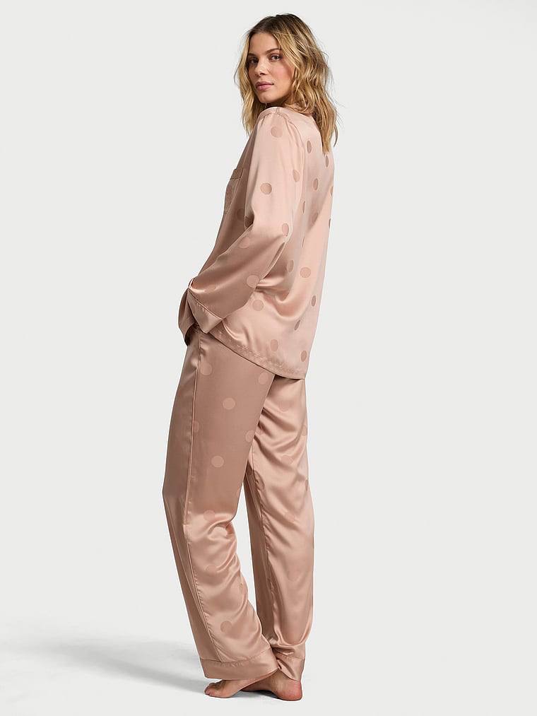 Сатинова піжама зі штанцями Beige (66H6), XS regular