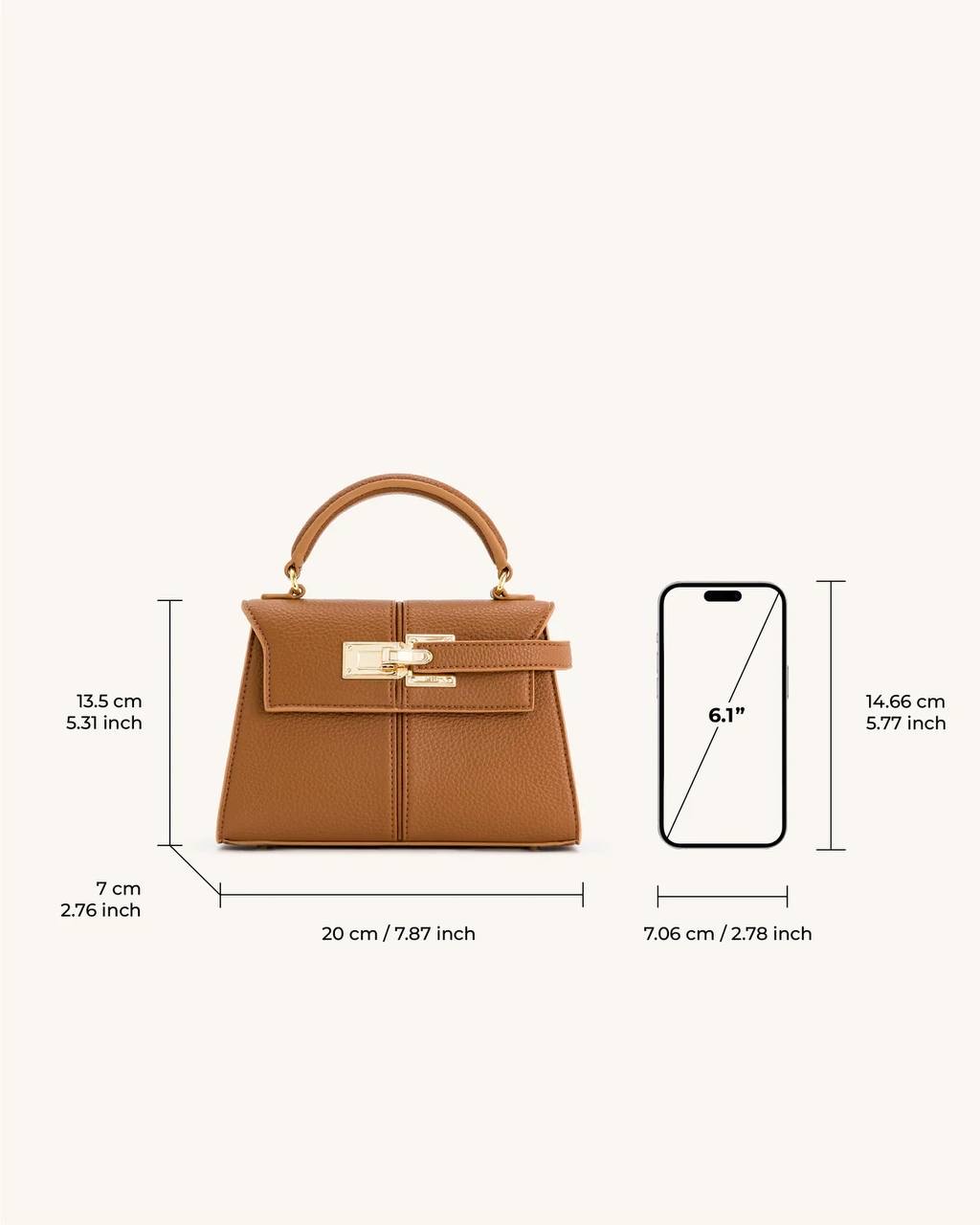 Elise Top Handle Bag Brown JW PEI