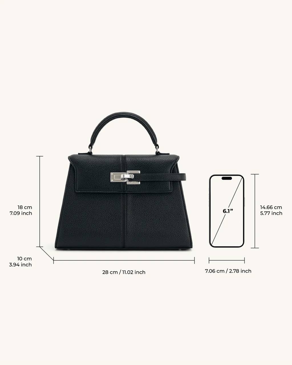 Elise Large Top Handle Bag Black JW PEI