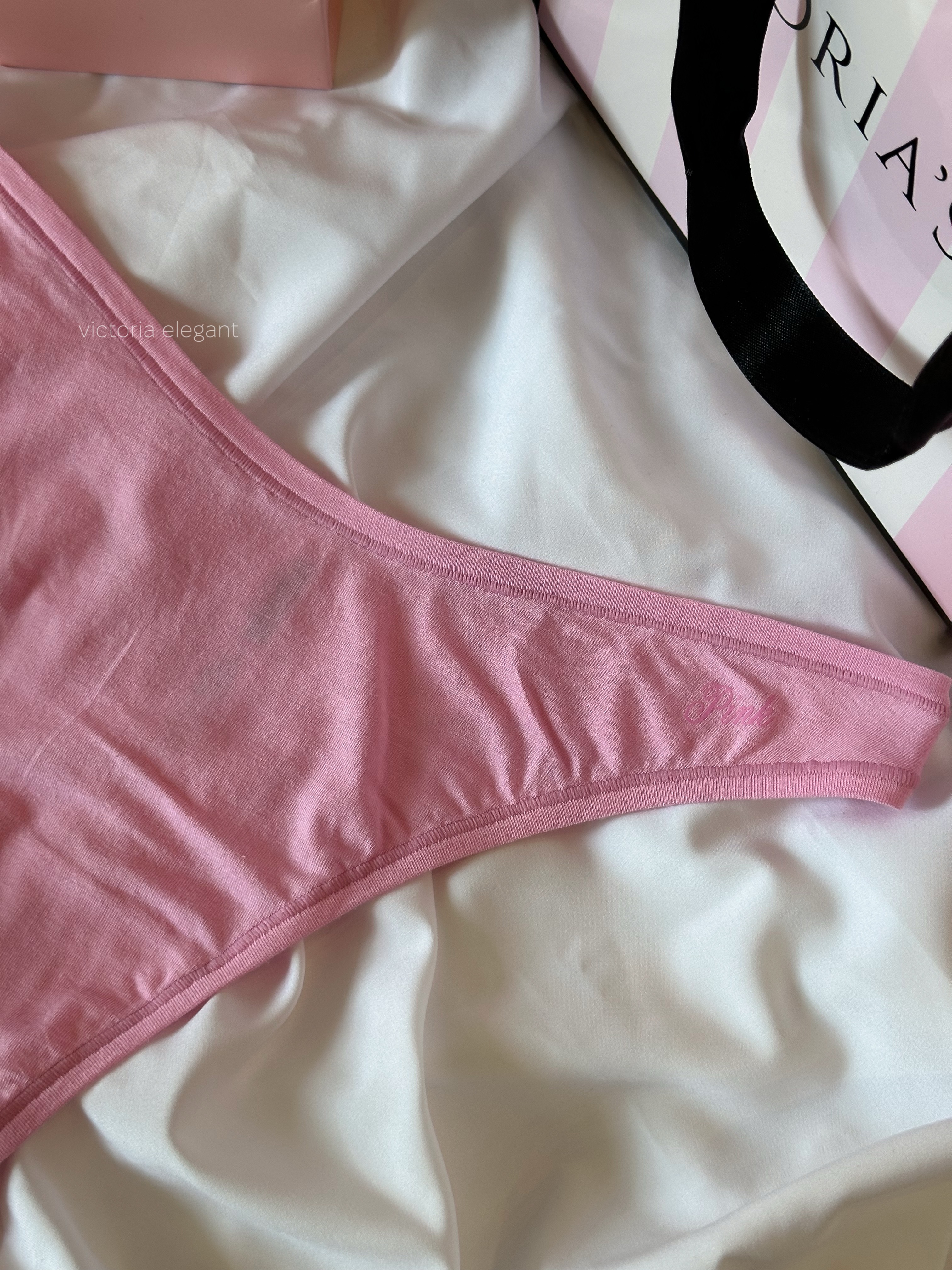 Cotton Thong Panty Розмір L Рожеві