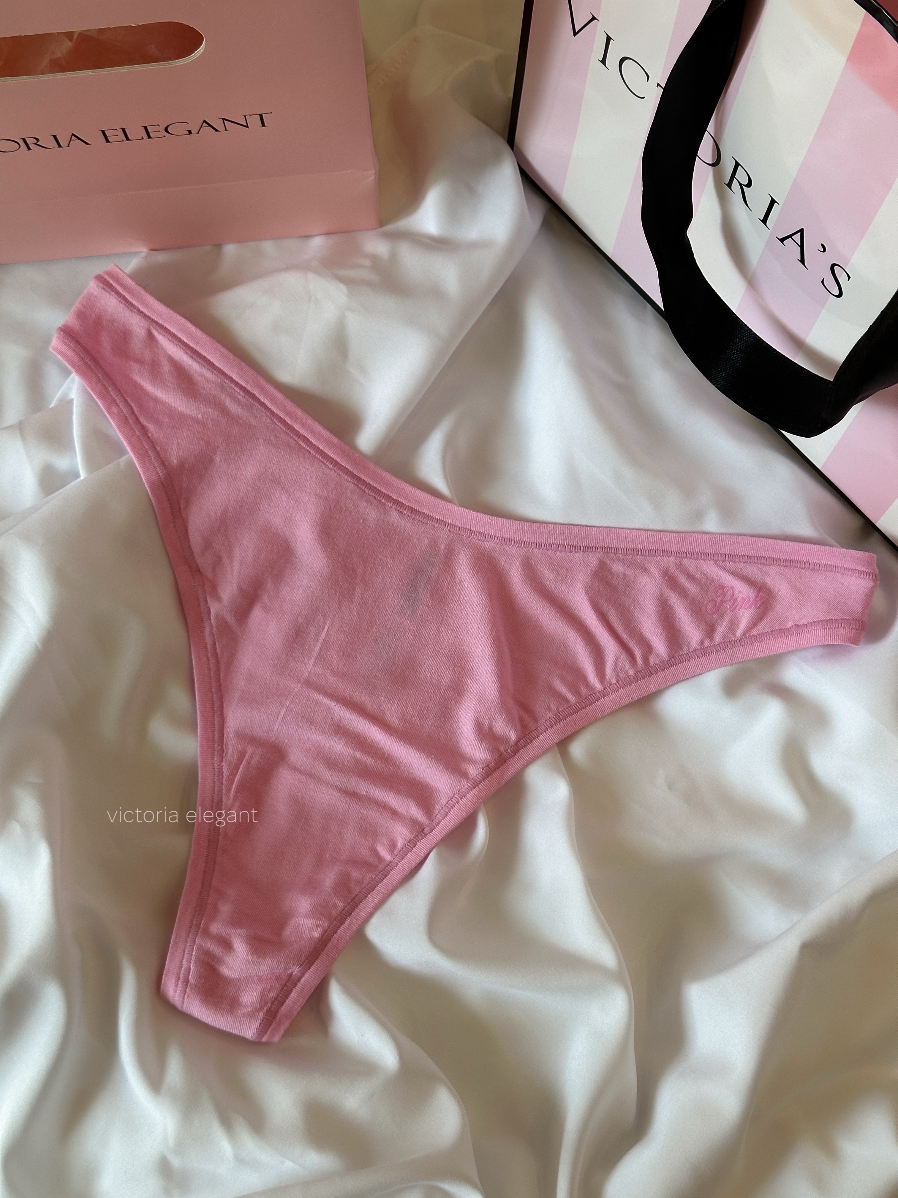 Cotton Thong Panty Розмір XS Рожеві