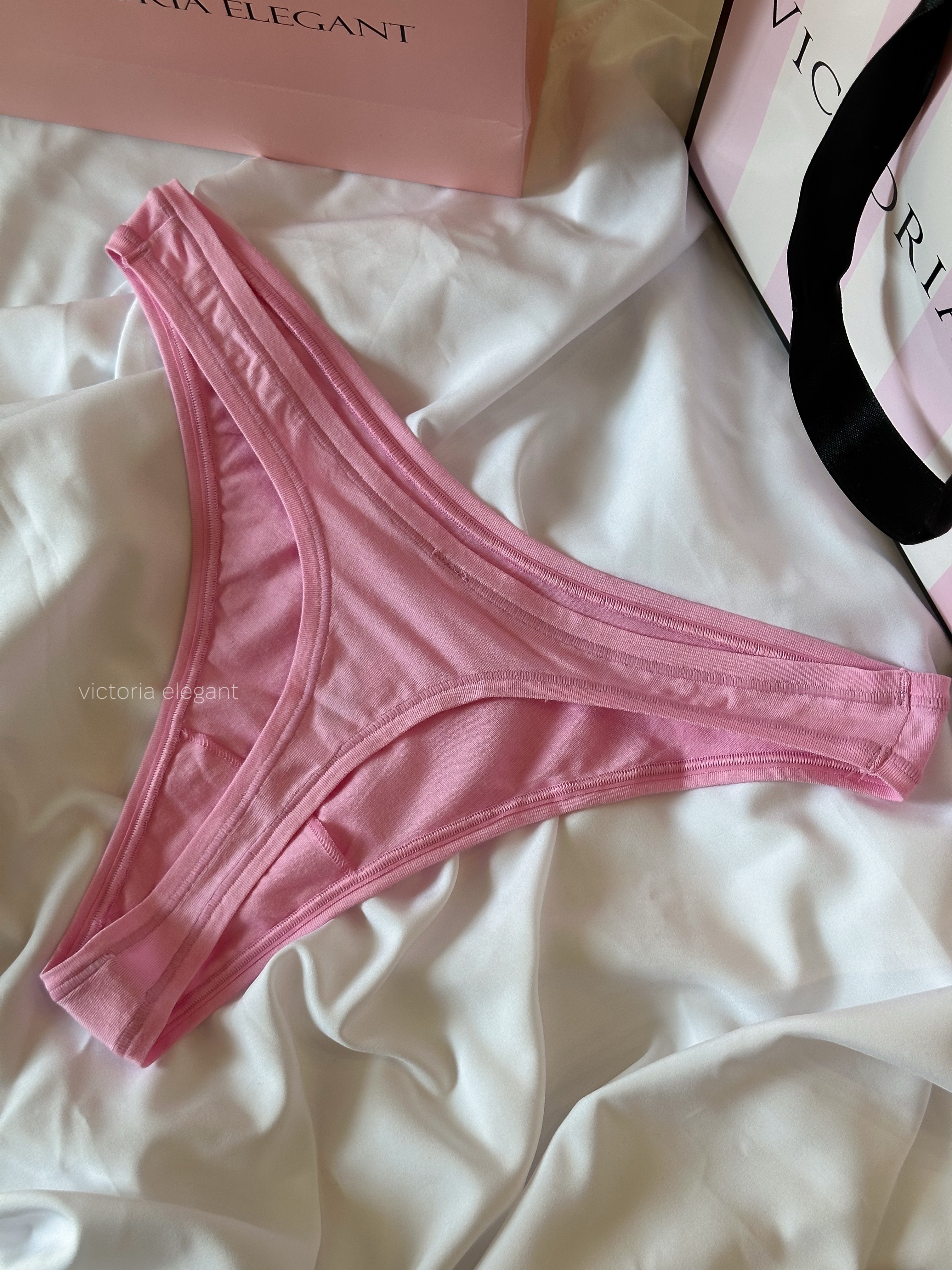 Cotton Thong Panty Розмір L Рожеві