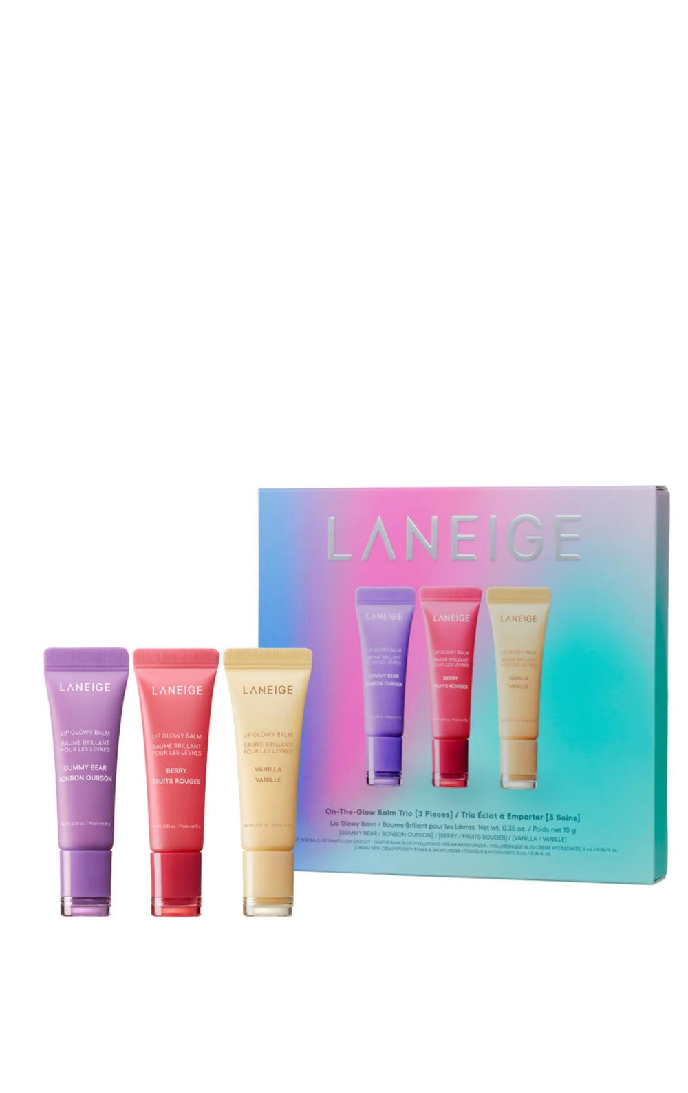 Набір бальзамів для губ Laneige Lip Glowy Balm Trio Set 