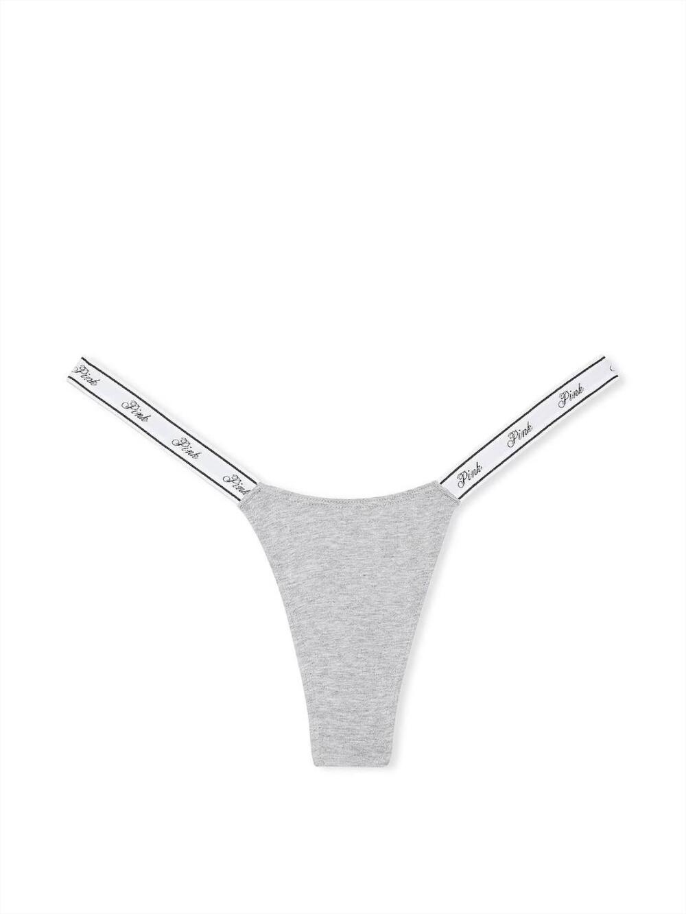 Тонке ЛОГО PINK стрінги Розмір XS Grey Oasis Marl (2ODJ)