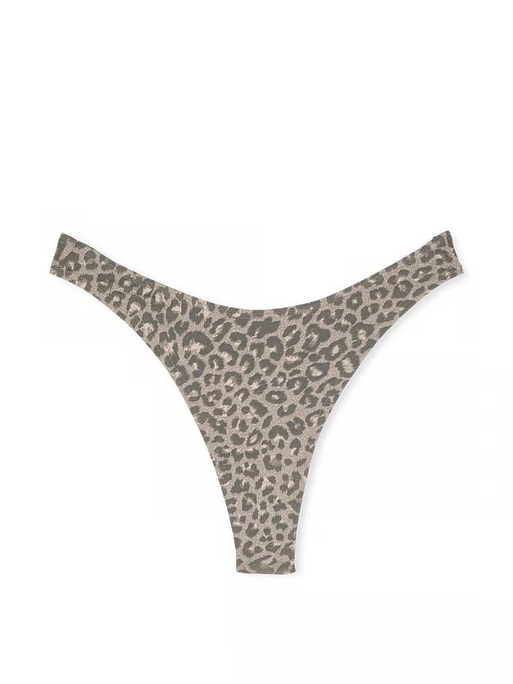 Cotton Thong Panty Розмір L Dove Grey Leopard