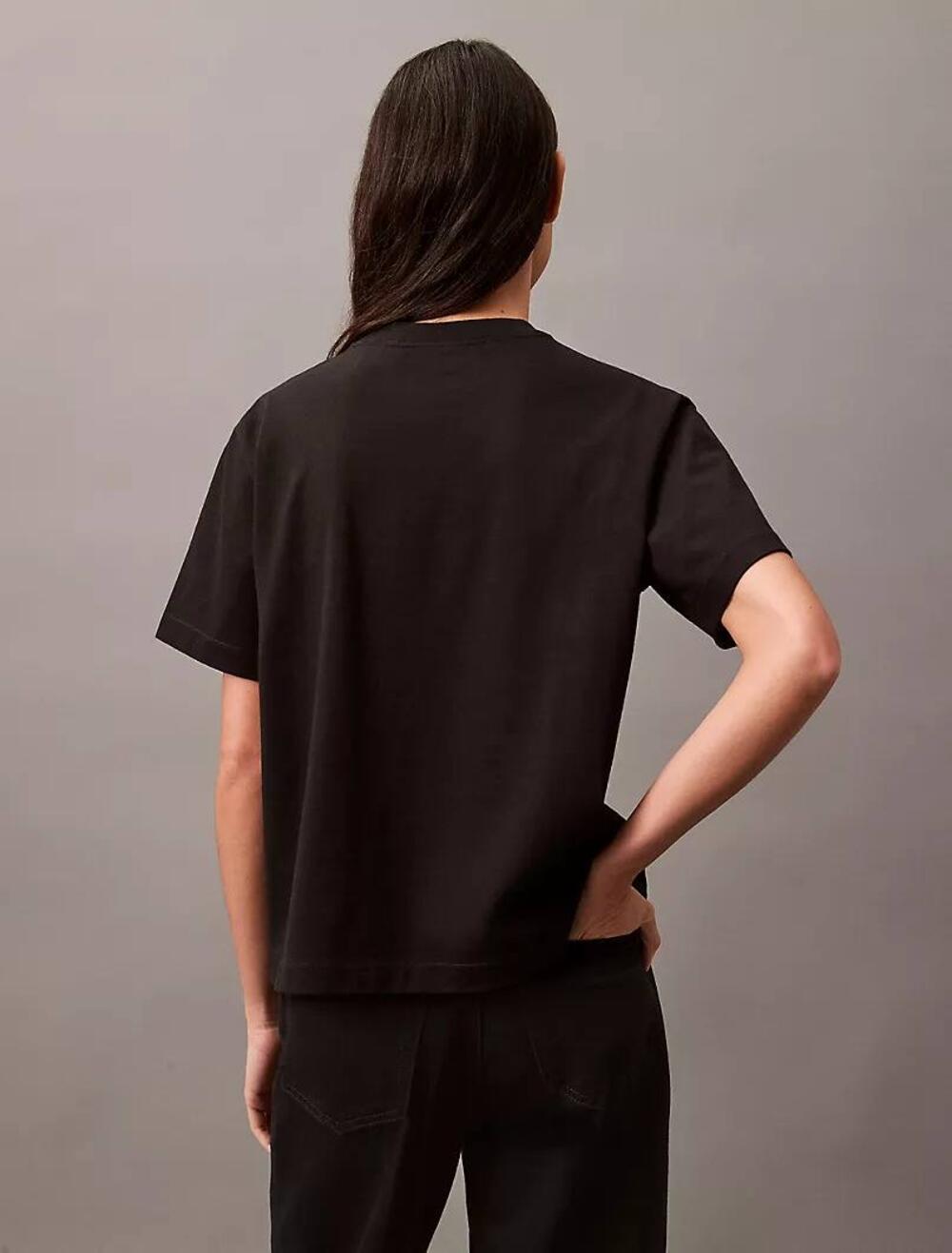 Standard Logo Boxy Fit Crewneck T-Shirt Black Beauty, Розмір М