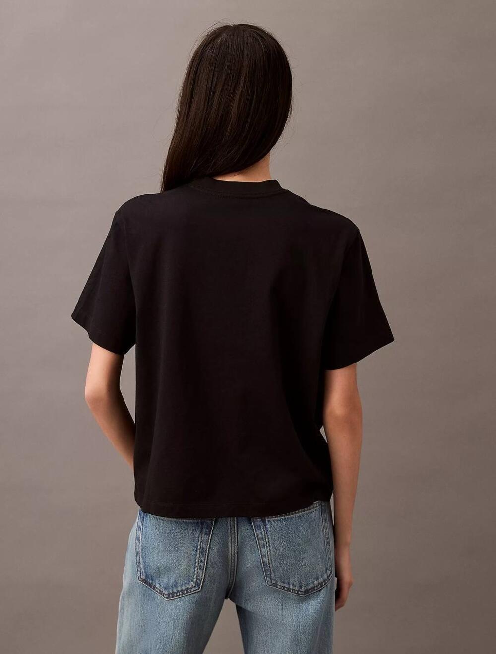 Monogram Logo Boxy T-Shirt Black Beauty, Розмір L