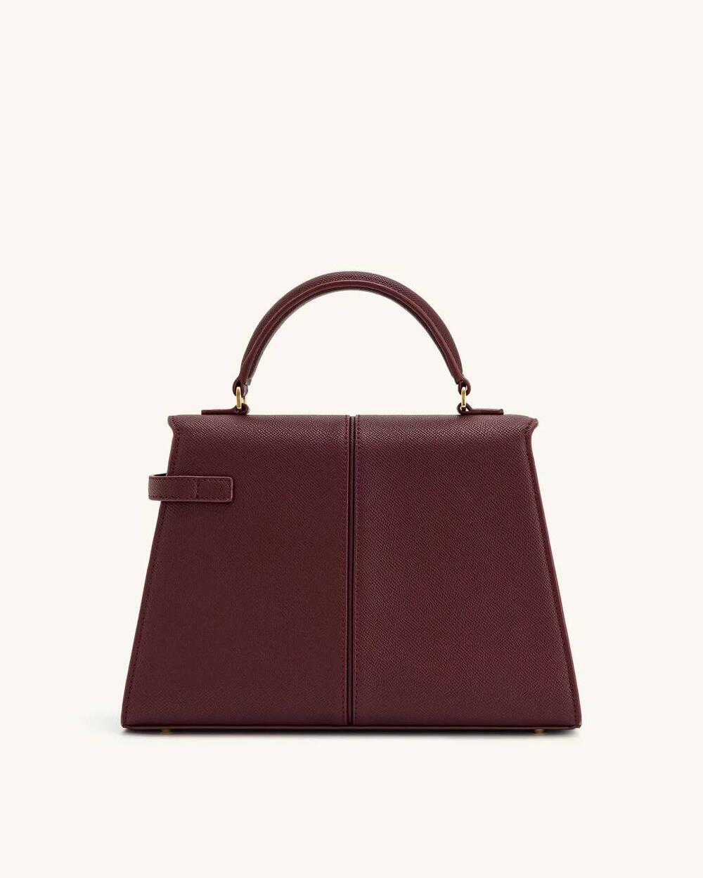 Elise Large Top Handle Bag - Claret