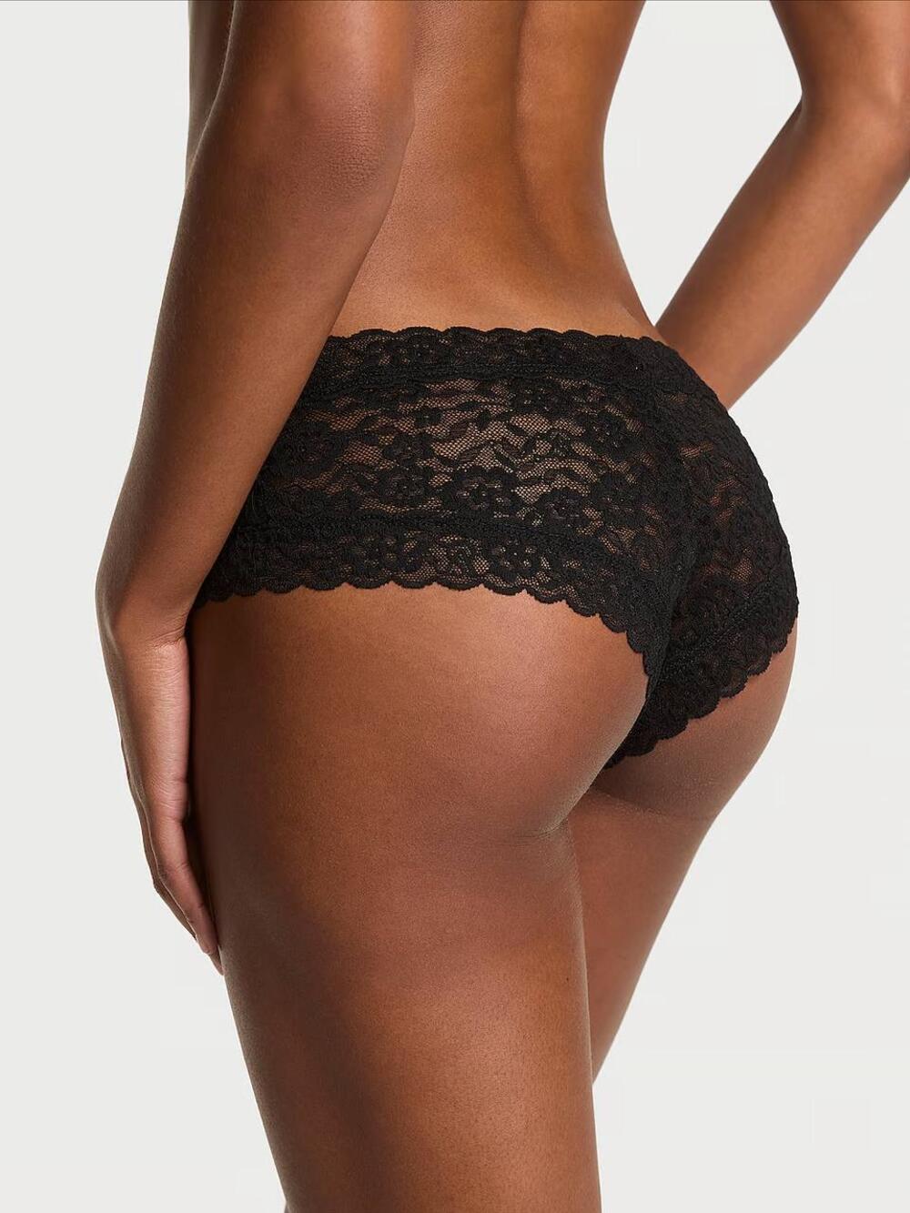 Трусики Lace Cheeky Panty розмір S Black 54A2