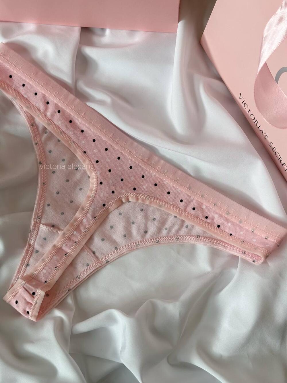 Stretch Cotton стрінги Розмір M Pink Logo Dots 6A2Q