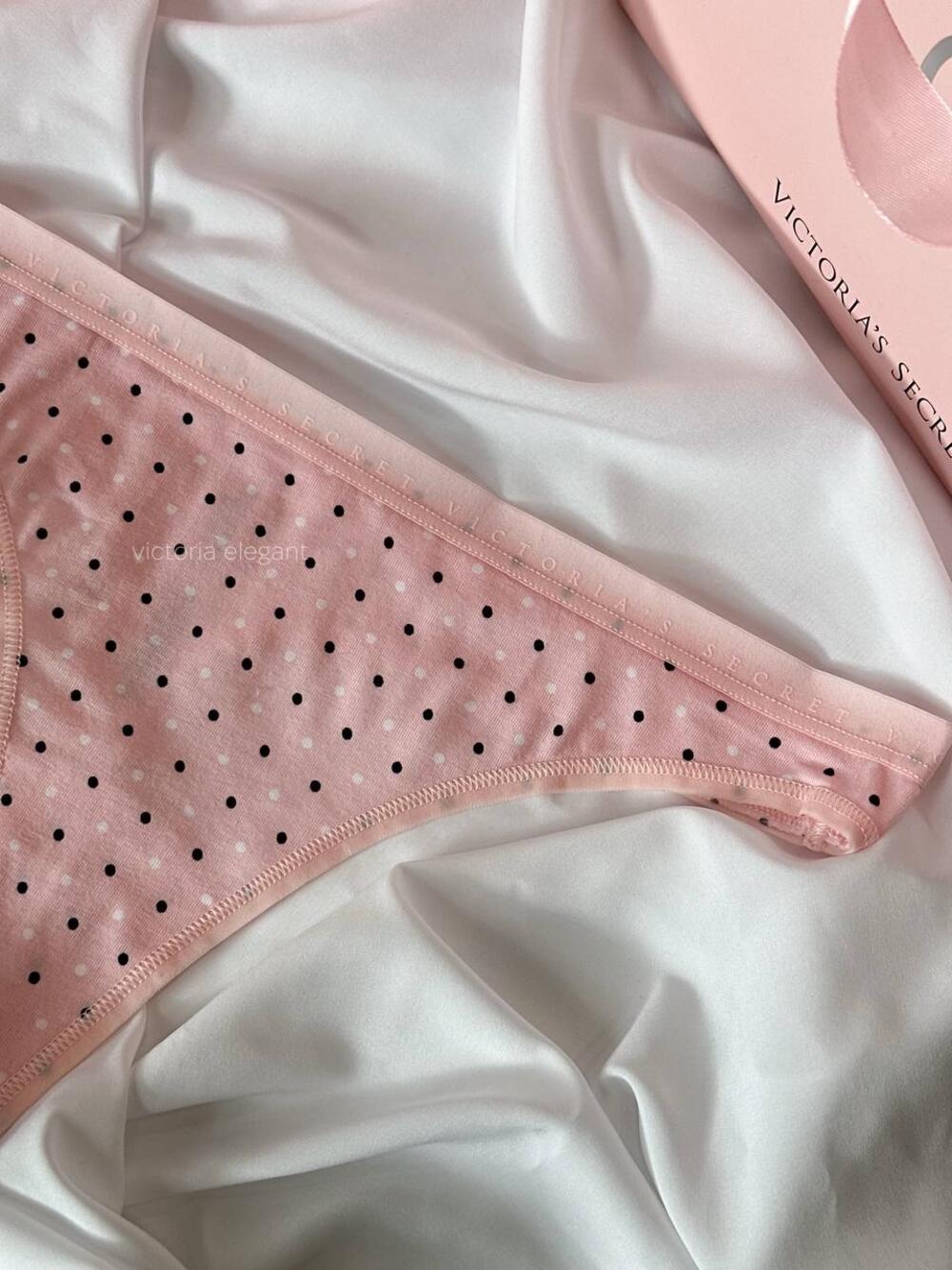 Stretch Cotton стрінги Розмір M Pink Logo Dots 6A2Q