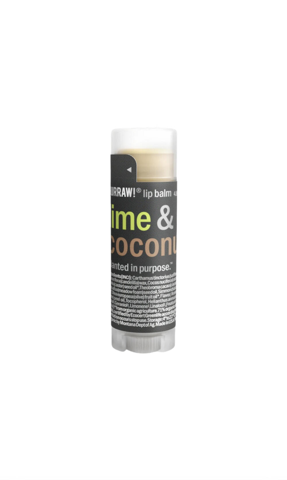 Бальзам для губ Hurraw! Lime & Coconut 