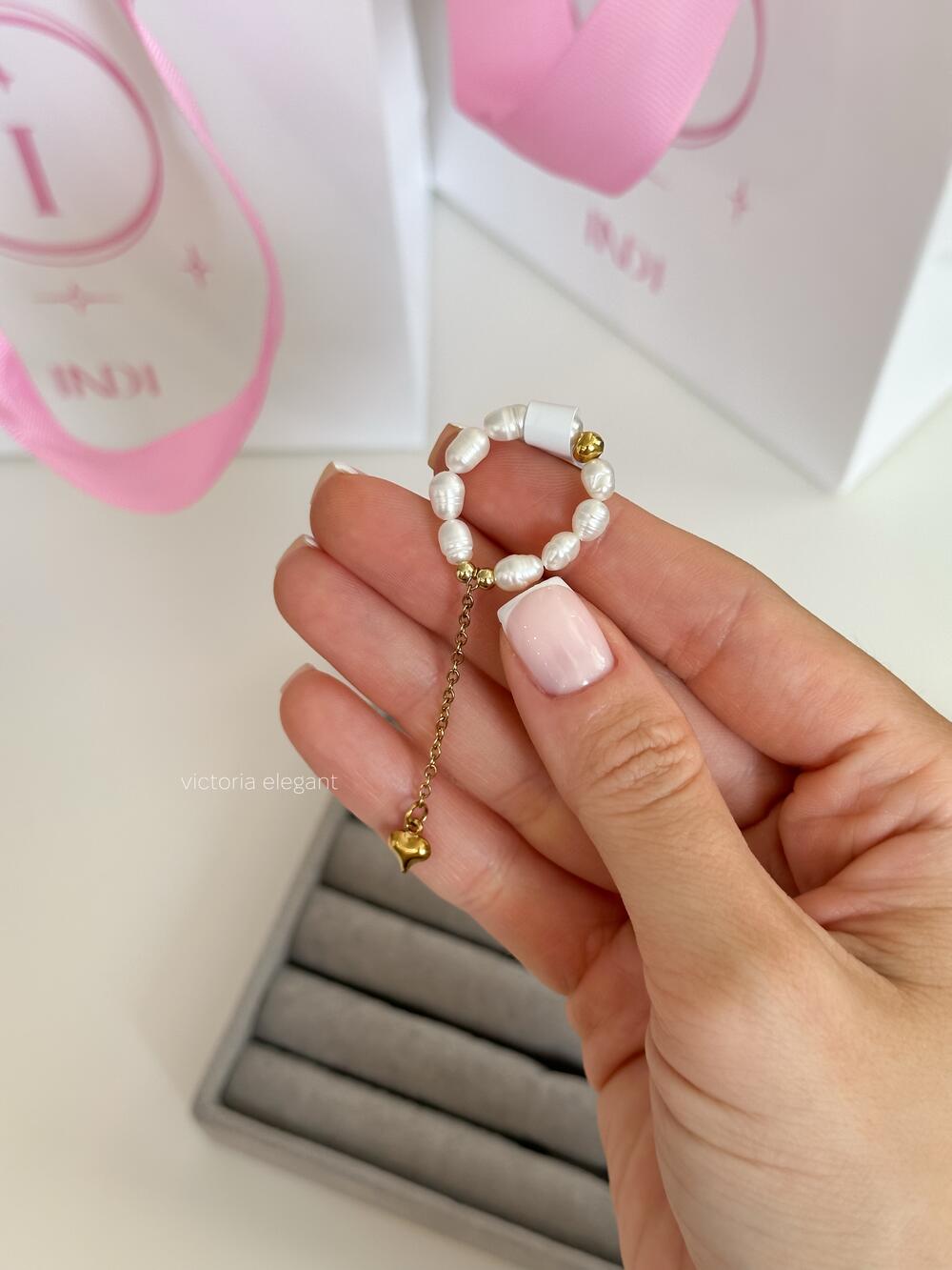 Каблучка Pearl Love W білий